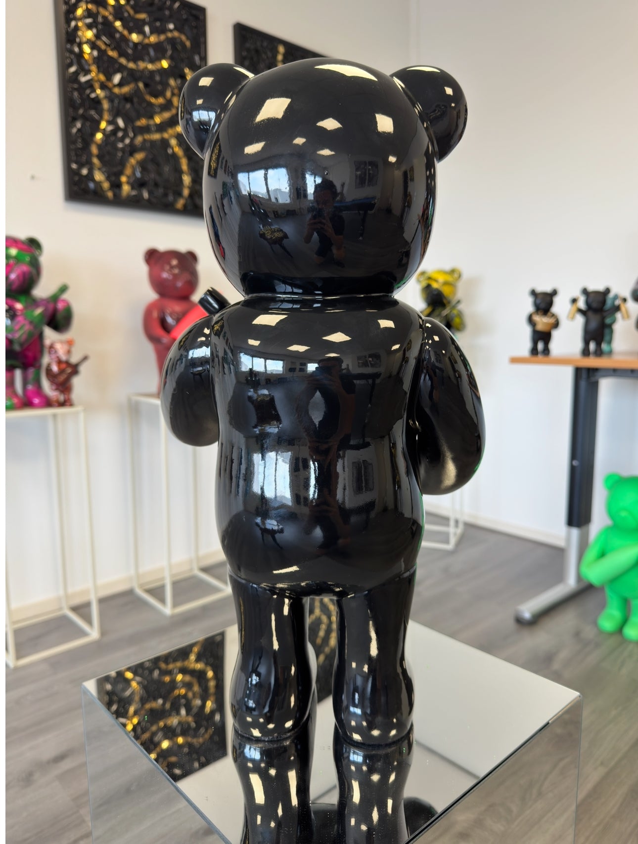 Champagne Bear Black on Black