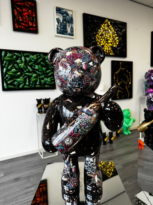 Champagne bear Tattoo