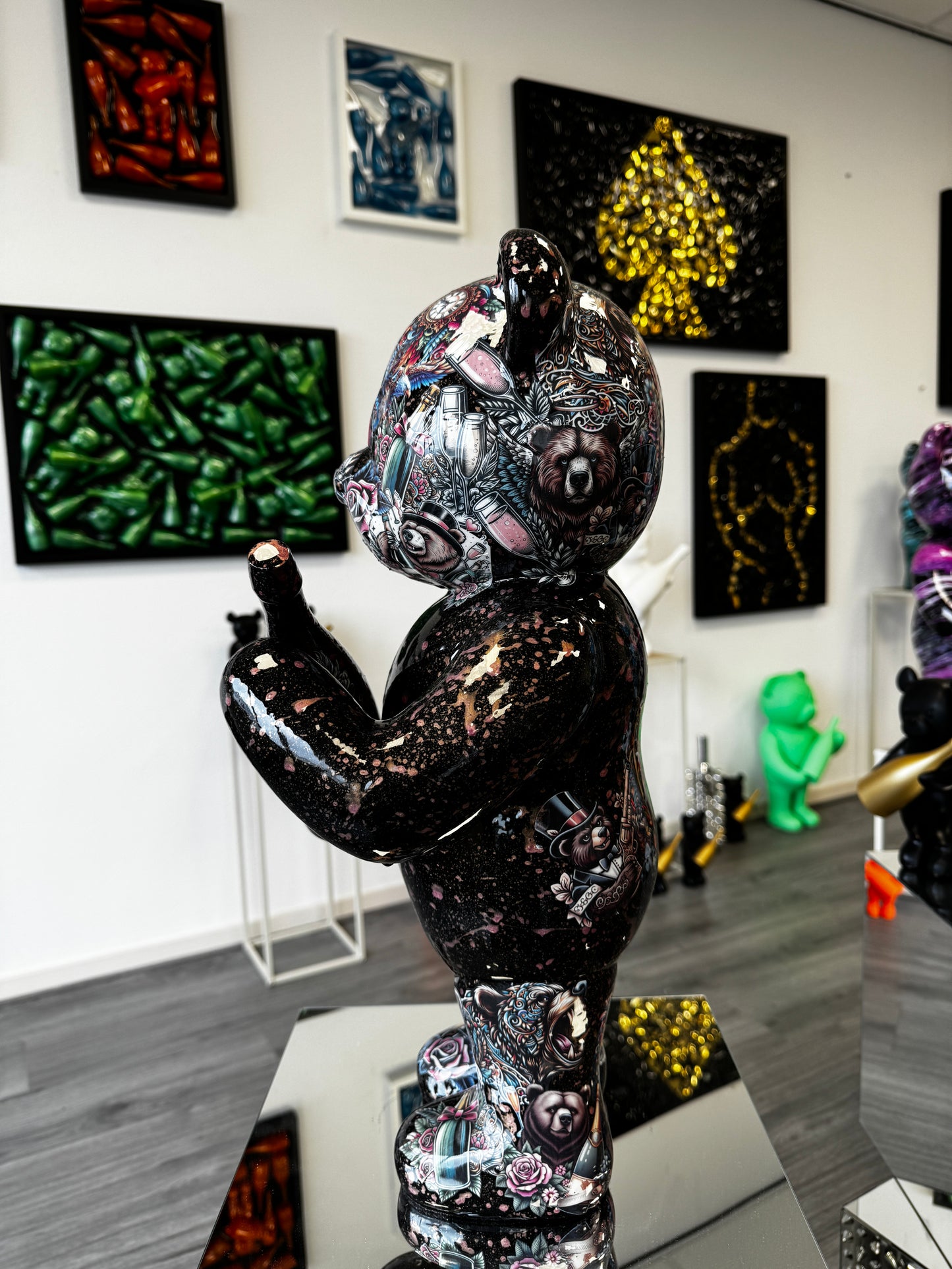 Champagne bear Tattoo