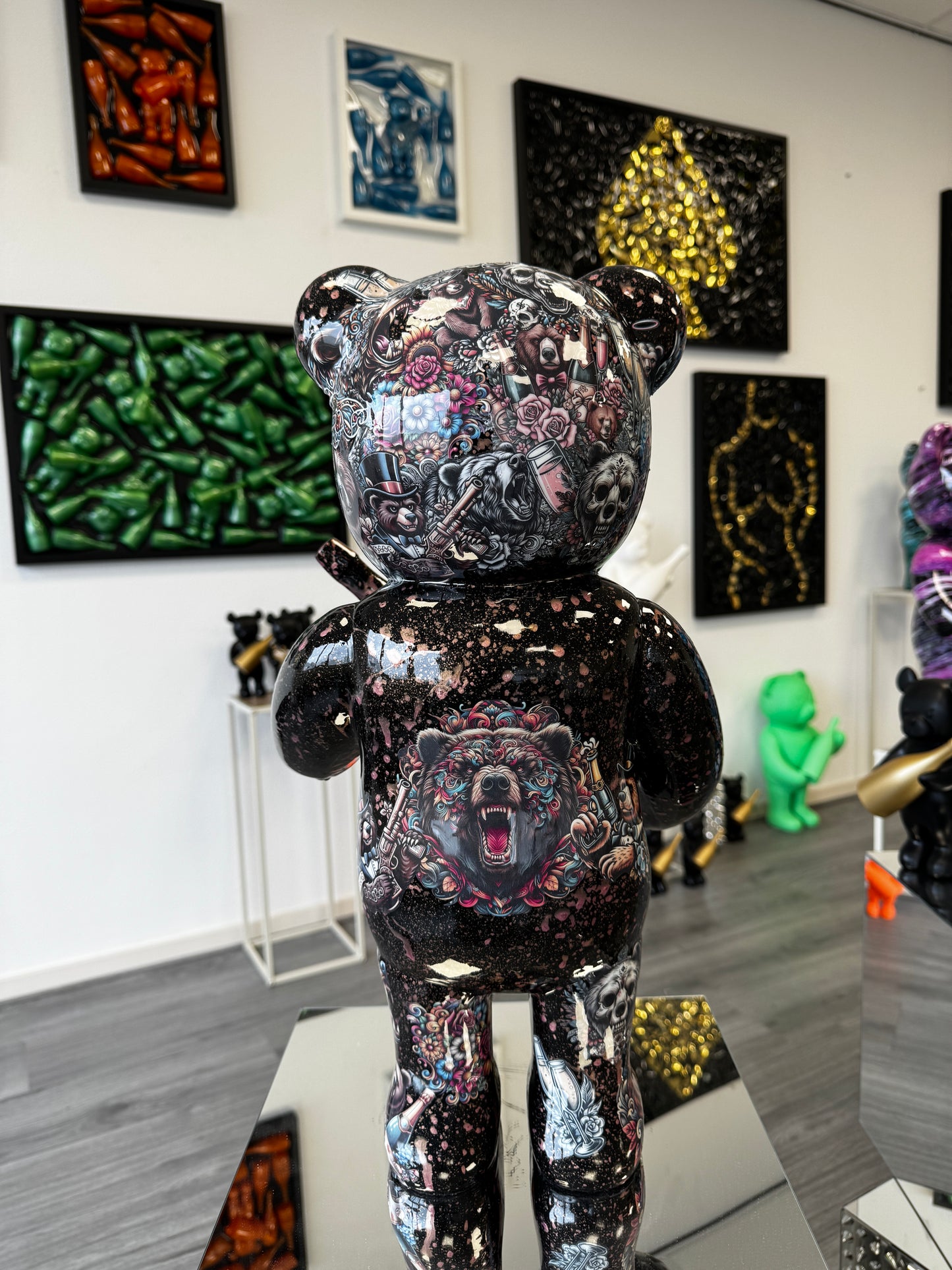 Champagne bear Tattoo