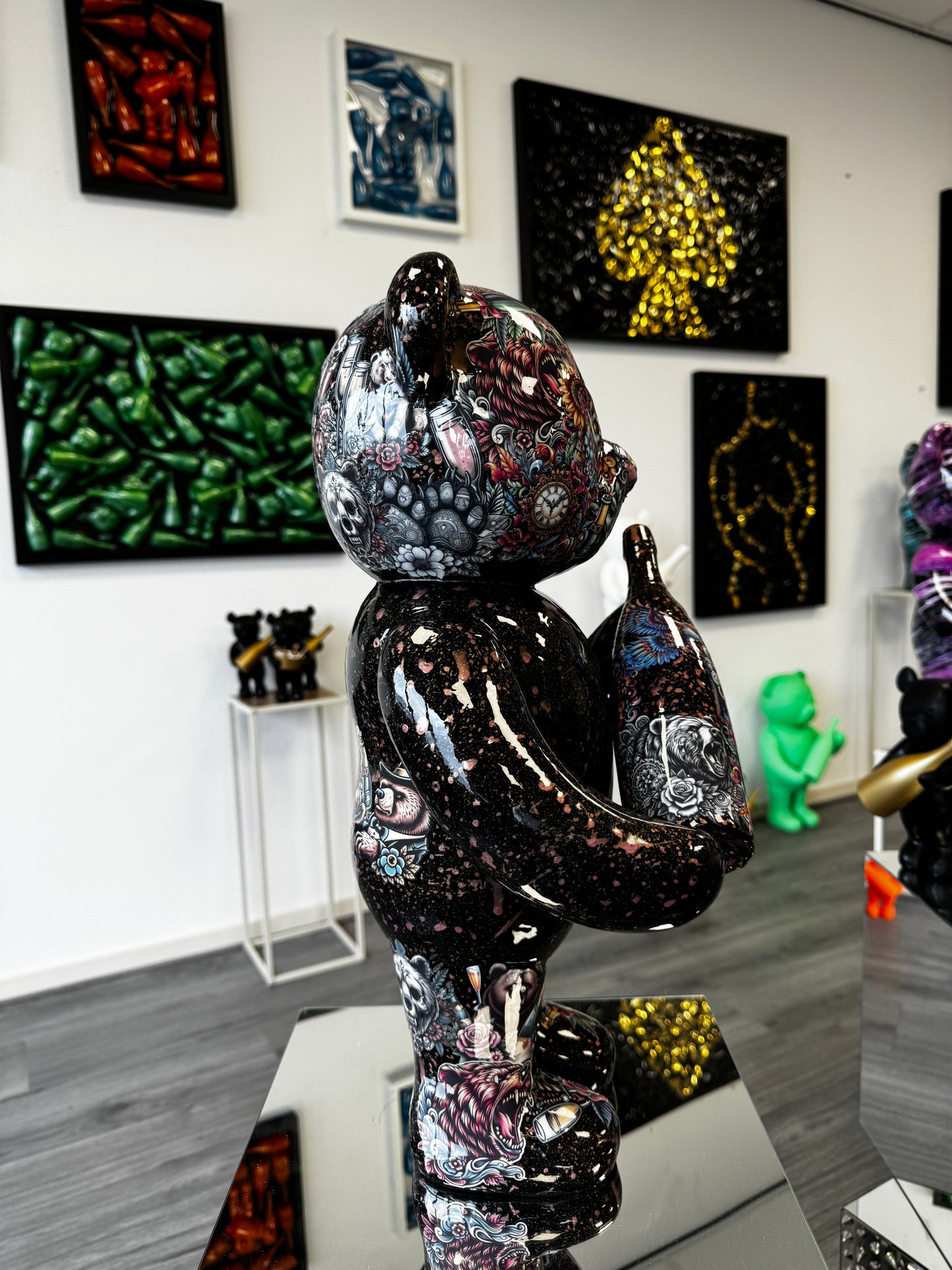 Champagne bear Tattoo