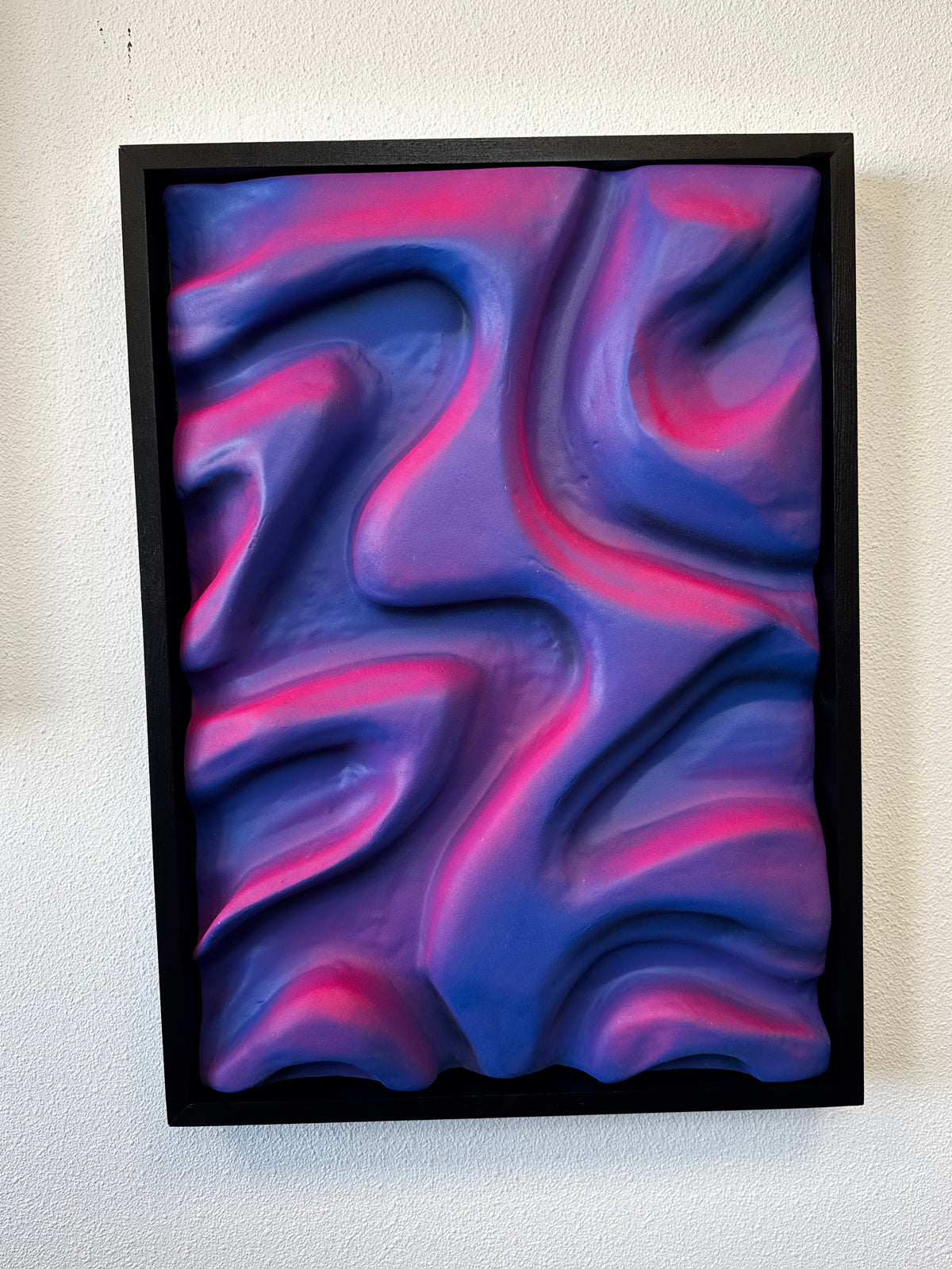 Abstract contemporary luxury artwork featuring rich textured layers, organic flowing forms and a sophisticated modern color palette, designed as a statement piece for luxury interiors and modern home decor. Original textured wall art by Dutch contemporary artist Djarno van der Hoff.